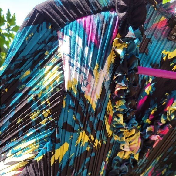 Multi Colored Button Down Blouse - Picture 7 of 12